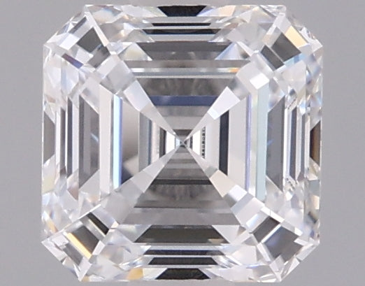 0.94 Carat Asscher Shaped, Ideal Cut, D Color, VVS2 Clarity, IGI Certified Lab Grown Diamond