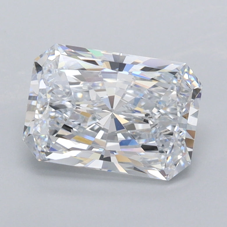 1.36 Carat Radiant Shaped, Ideal Cut, D Color, FL Clarity, IGI Certified Lab Grown Diamond