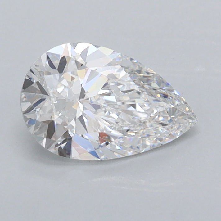 0.71 Carat Pear Shaped, Ideal Cut, D Color, VVS1 Clarity, IGI Certified Lab Grown Diamond