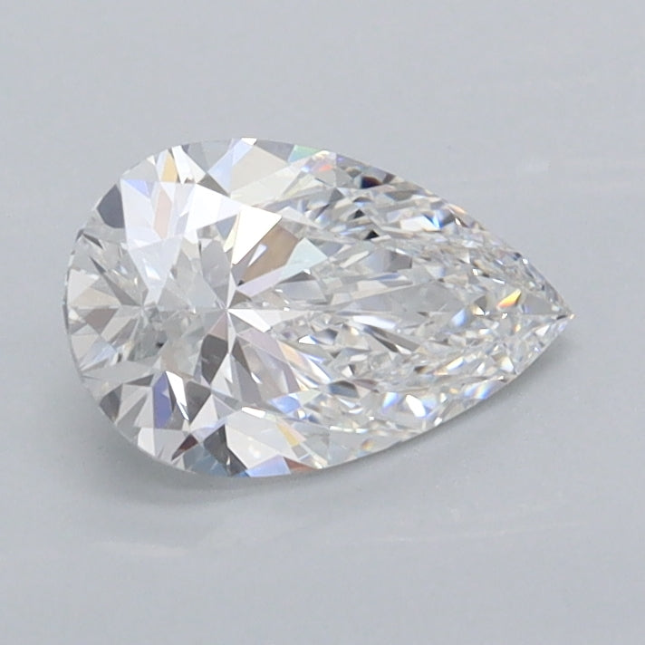 0.78 Carat Pear Shaped, Ideal Cut, D Color, VVS1 Clarity, IGI Certified Lab Grown Diamond