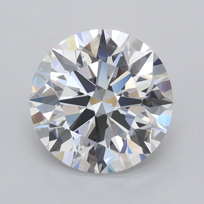 1.92 Carat Round Shaped, D Color, VVS1 Clarity, GCAL Certified Lab Grown Diamond