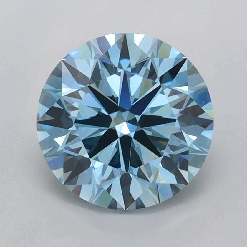 2.02 Carat Round Shaped, Ideal Cut, VVS2 Clarity, IGI Certified Lab Grown Diamond