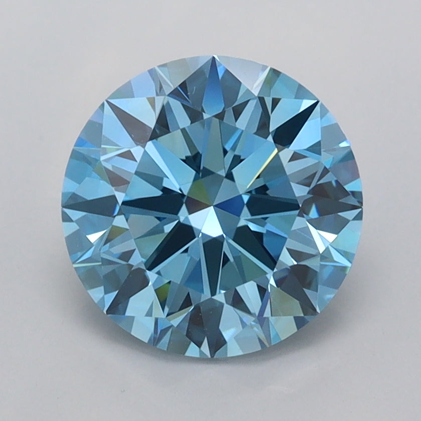 2.01 Carat Round Shaped, Ideal Cut, VVS2 Clarity, IGI Certified Lab Grown Diamond