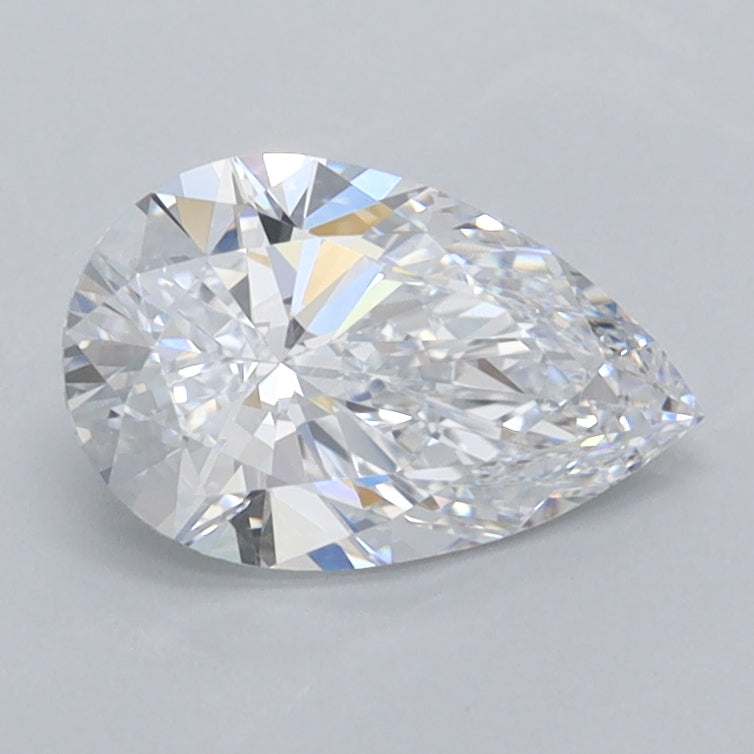 1.01 Carat Pear Shaped, Ideal Cut, D Color, VVS1 Clarity, IGI Certified Lab Grown Diamond