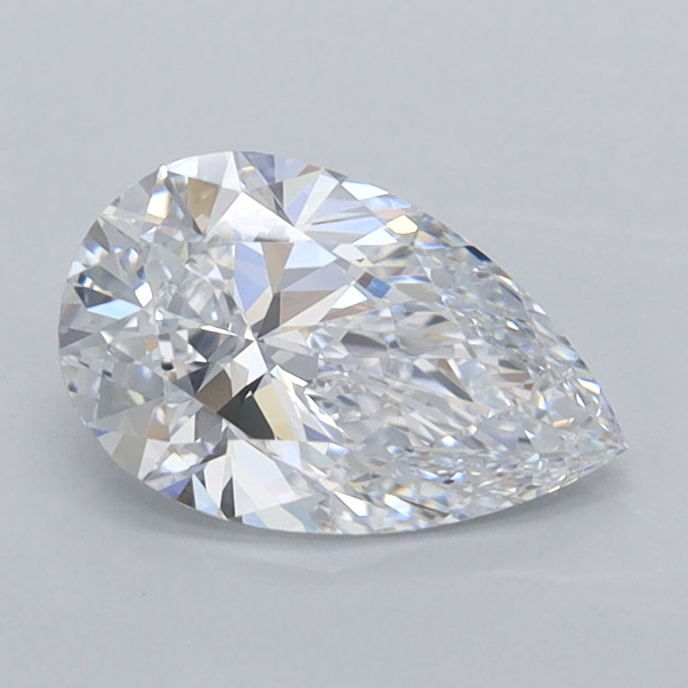 1.00 Carat Pear Shaped, Ideal Cut, D Color, VVS1 Clarity, IGI Certified Lab Grown Diamond