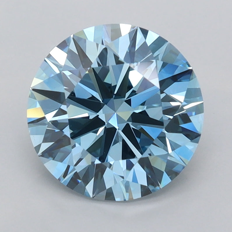 2.03 Carat Round Shaped, Ideal Cut, VVS2 Clarity, IGI Certified Lab Grown Diamond