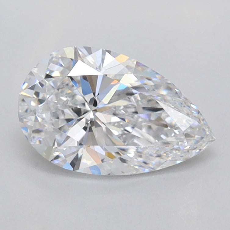 1.05 Carat Pear Shaped, Ideal Cut, D Color, FL Clarity, IGI Certified Lab Grown Diamond