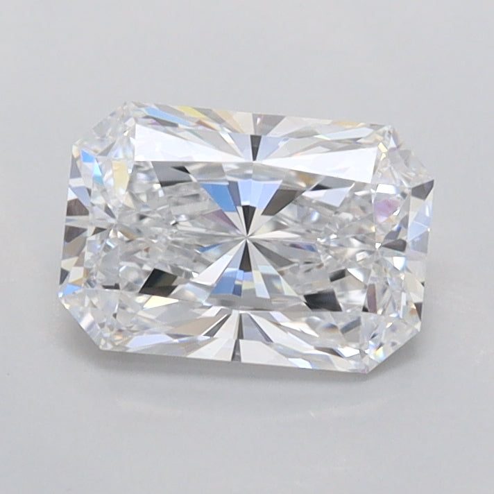 0.96 Carat Radiant Shaped, Ideal Cut, D Color, VVS2 Clarity, IGI Certified Lab Grown Diamond