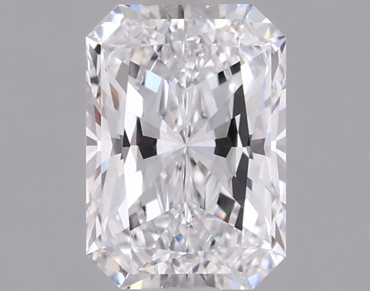 0.95 Carat Radiant Shaped, Ideal Cut, D Color, VVS2 Clarity, IGI Certified Lab Grown Diamond