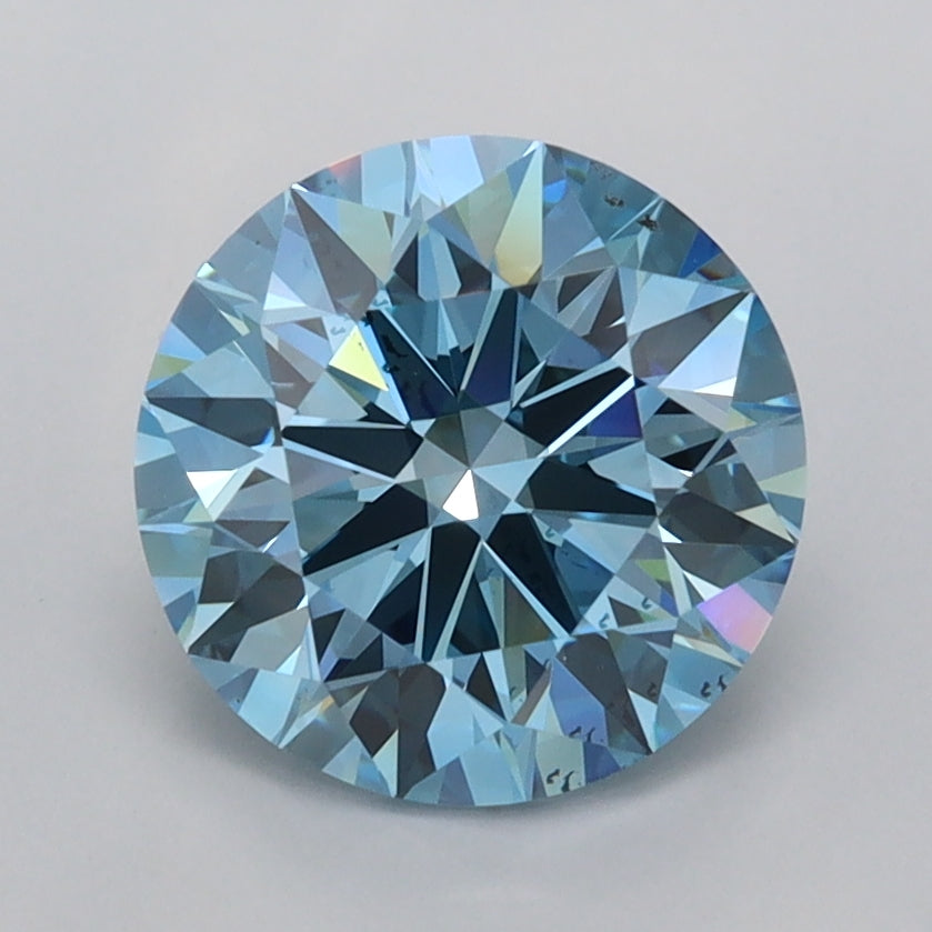 2.03 Carat Round Shaped, Ideal Cut, VVS2 Clarity, IGI Certified Lab Grown Diamond