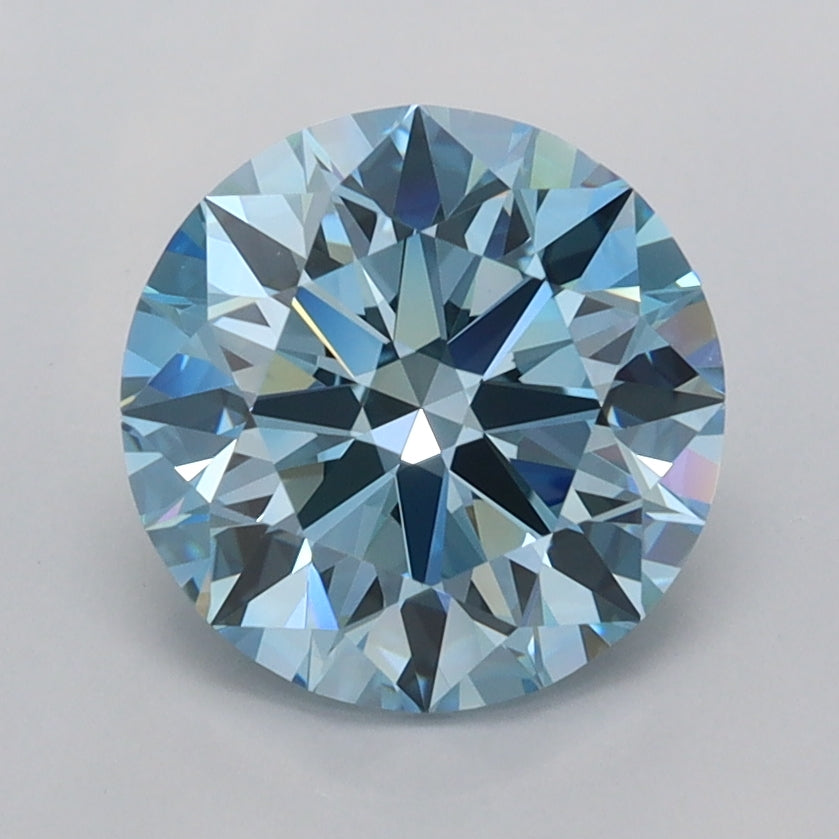 2.07 Carat Round Shaped, Ideal Cut, VVS2 Clarity, IGI Certified Lab Grown Diamond