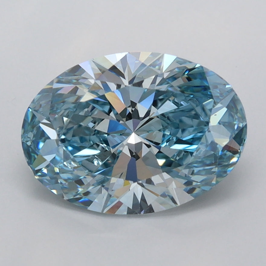 2.09 Carat Oval Shaped, Ideal Cut, VS1 Clarity, IGI Certified Lab Grown Diamond