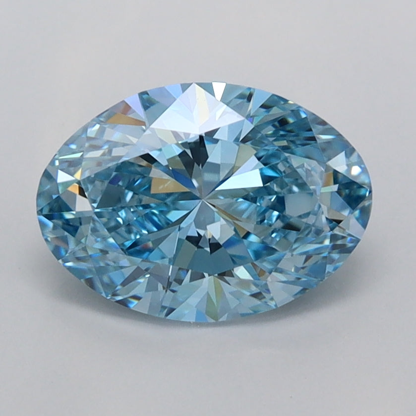 1.52 Carat Oval Shaped, Ideal Cut, VVS2 Clarity, IGI Certified Lab Grown Diamond