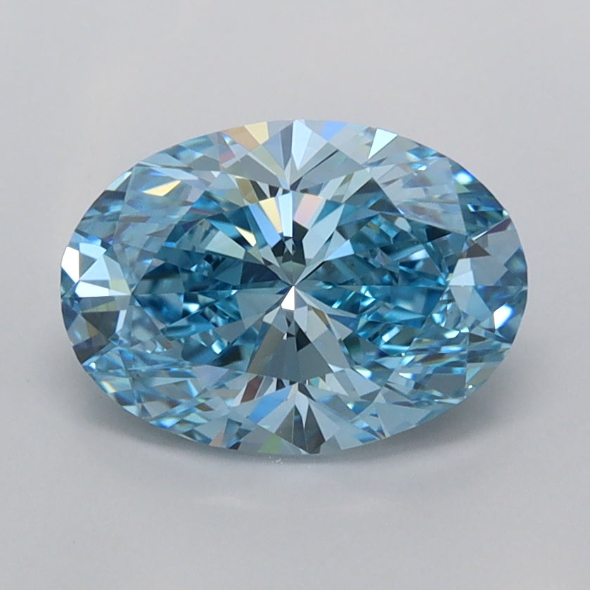 1.53 Carat Oval Shaped, Excellent Cut, VVS2 Clarity, IGI Certified Lab Grown Diamond