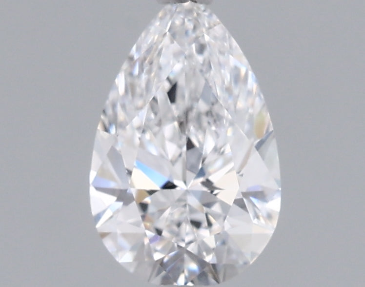 0.77 Carat Pear Shaped, Ideal Cut, D Color, VVS2 Clarity, IGI Certified Lab Grown Diamond