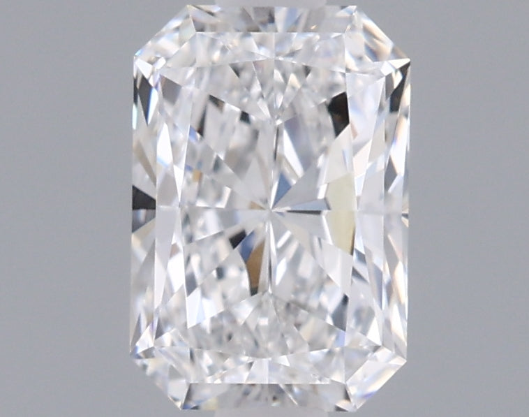 0.96 Carat Radiant Shaped, Ideal Cut, D Color, VVS2 Clarity, IGI Certified Lab Grown Diamond