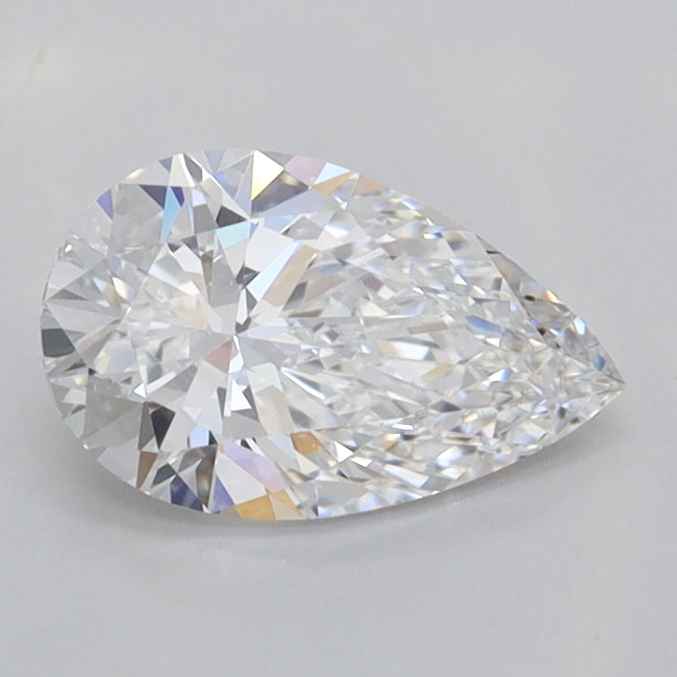 1.01 Carat Pear Shaped, Ideal Cut, D Color, FL Clarity, IGI Certified Lab Grown Diamond