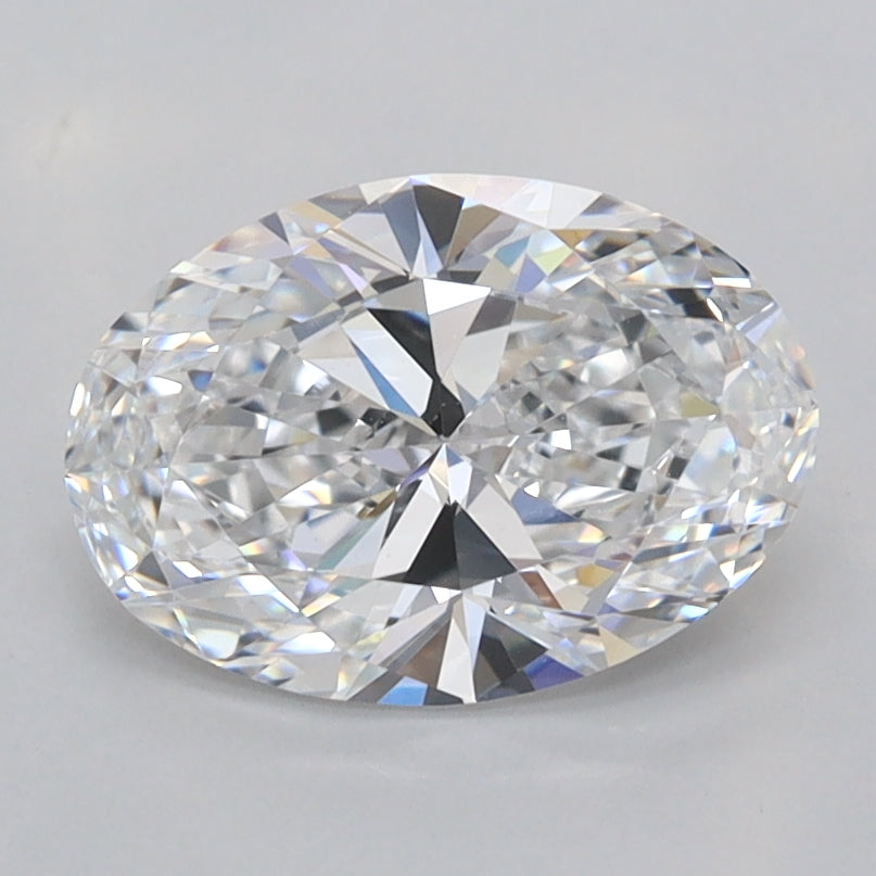 1.54 Carat Oval Shaped, Ideal Cut, D Color, FL Clarity, IGI Certified Lab Grown Diamond