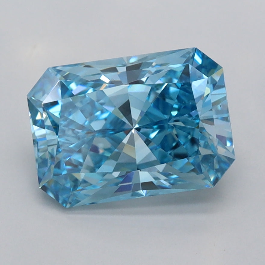 2.01 Carat Radiant Shaped, Ideal Cut, VVS2 Clarity, IGI Certified Lab Grown Diamond