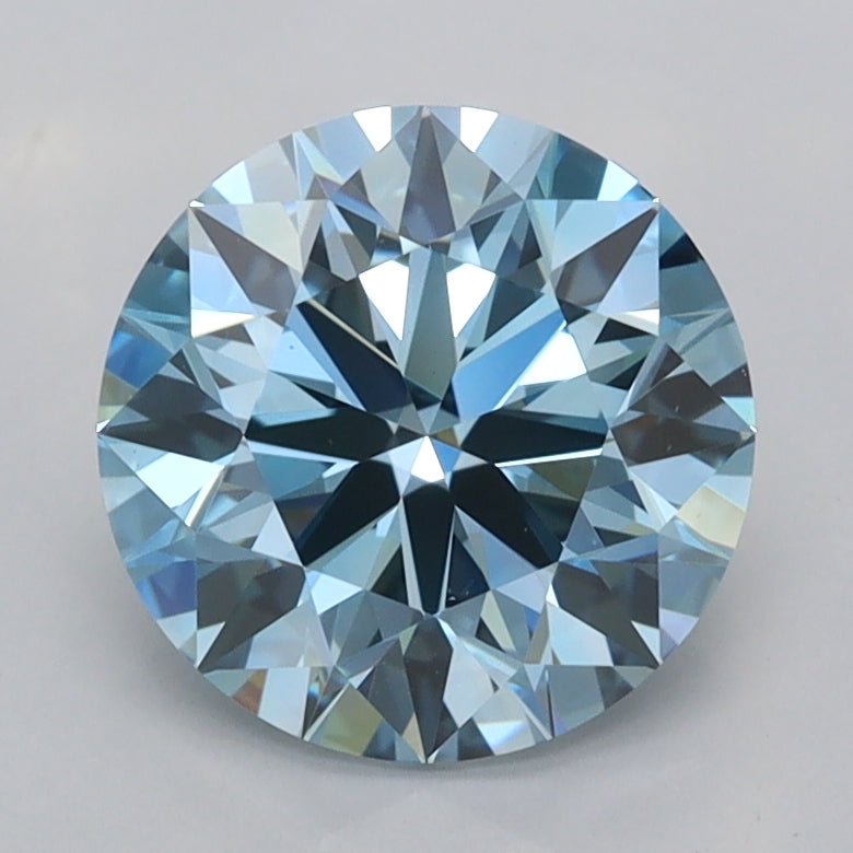 2.01 Carat Round Shaped, Ideal Cut, VVS2 Clarity, IGI Certified Lab Grown Diamond