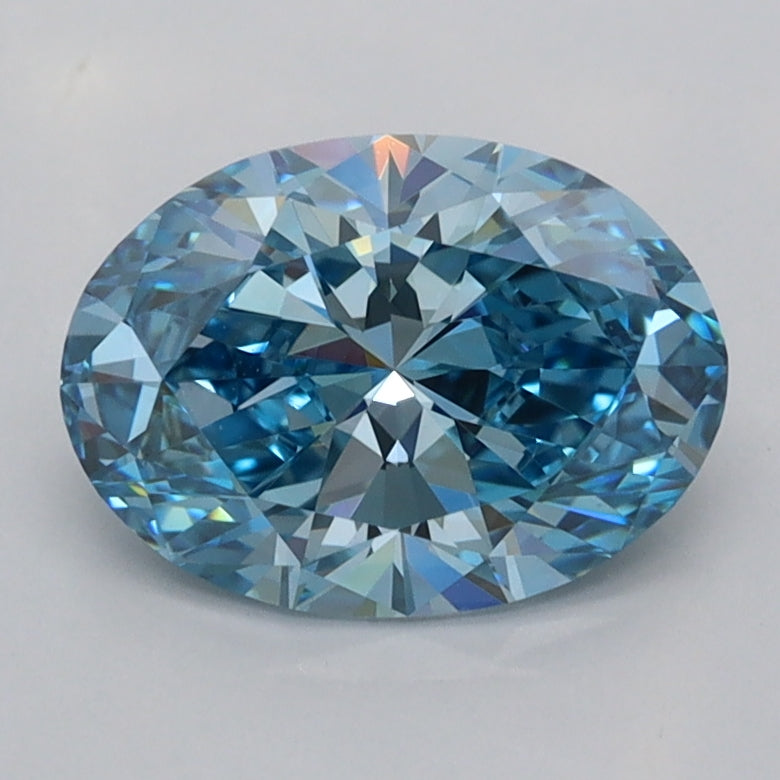 1.50 Carat Oval Shaped, Ideal Cut, VVS2 Clarity, IGI Certified Lab Grown Diamond