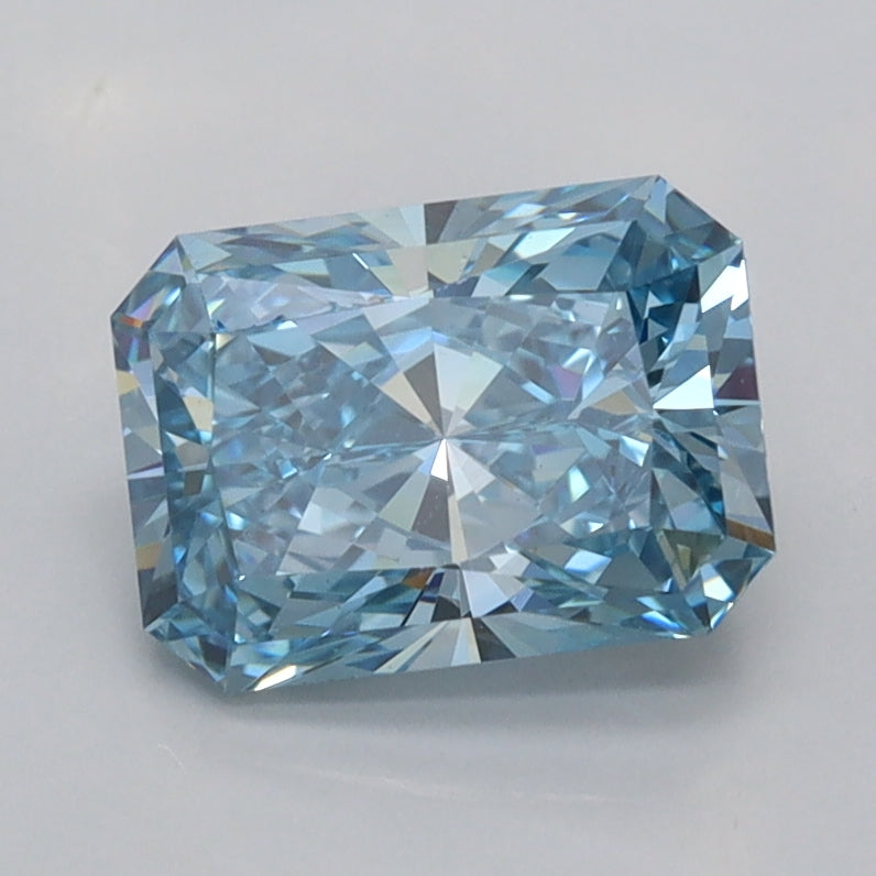 1.55 Carat Radiant Shaped, Excellent Cut, VVS2 Clarity, IGI Certified Lab Grown Diamond