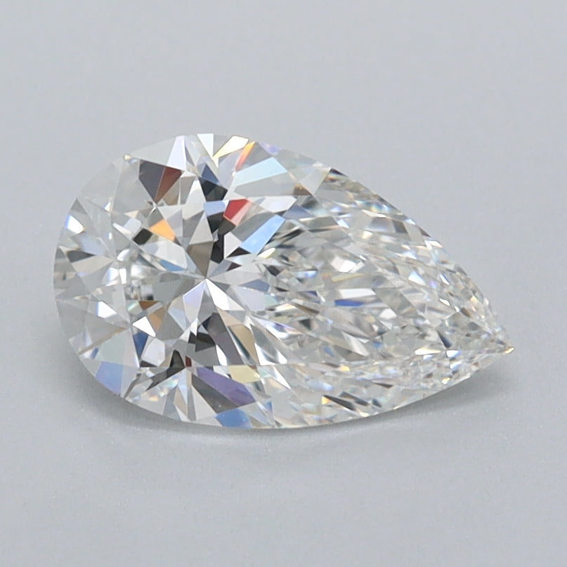 1.00 Carat Pear Shaped, Ideal Cut, D Color, FL Clarity, IGI Certified Lab Grown Diamond