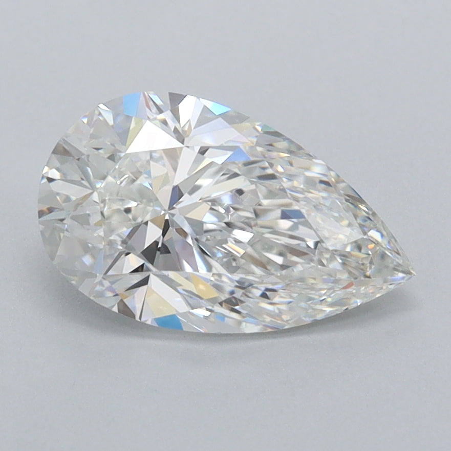 1.50 Carat Pear Shaped, Excellent Cut, E Color, VVS1 Clarity, IGI Certified Lab Grown Diamond
