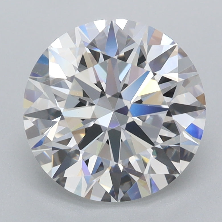 2.51 Carat Round Shaped, Ideal Cut, D Color, VVS2 Clarity, IGI Certified Lab Grown Diamond