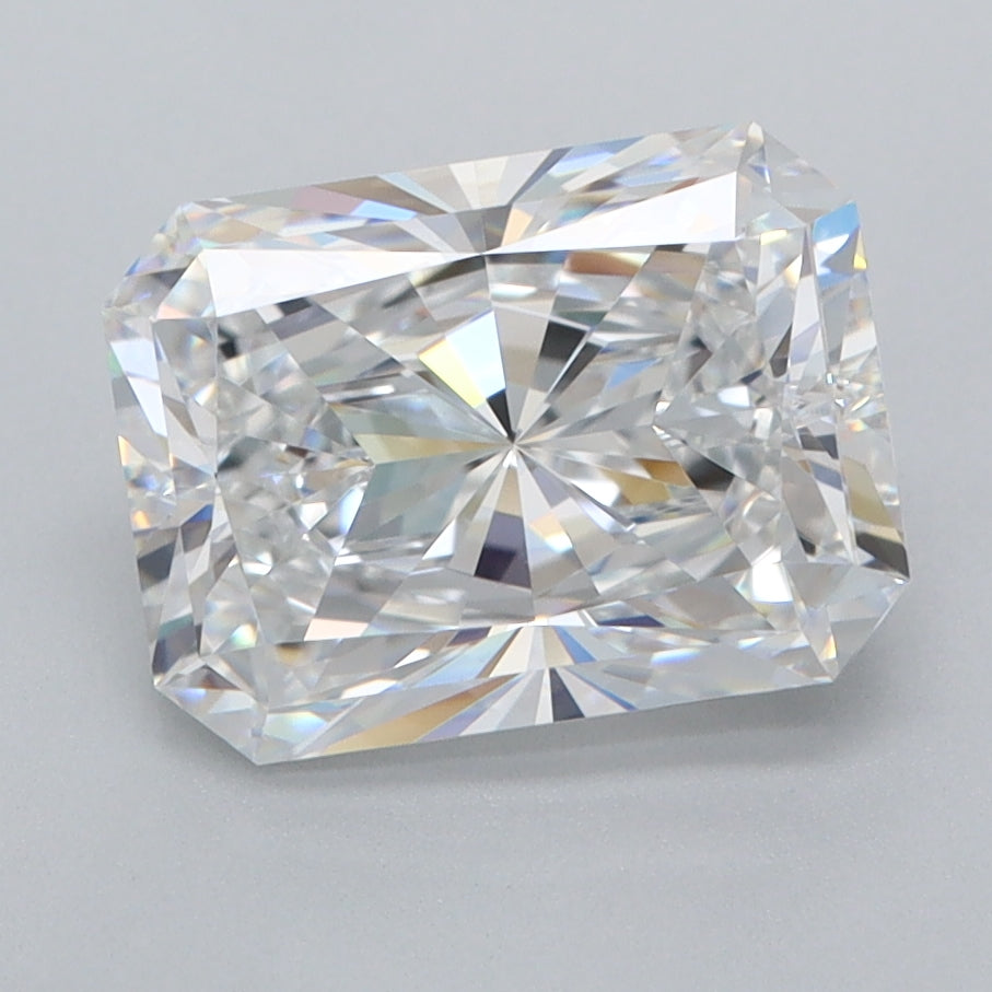 2.82 Carat Radiant Shaped, Ideal Cut, D Color, VVS1 Clarity, IGI Certified Lab Grown Diamond