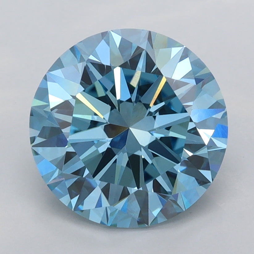 2.43 Carat Round Shaped, Ideal Cut, VVS2 Clarity, IGI Certified Lab Grown Diamond
