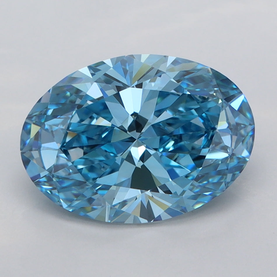 2.53 Carat Oval Shaped, Ideal Cut, VVS2 Clarity, IGI Certified Lab Grown Diamond