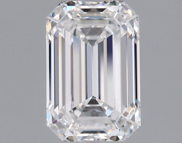 1.57 Carat Emerald Shaped, Ideal Cut, D Color, VVS1 Clarity, IGI Certified Lab Grown Diamond