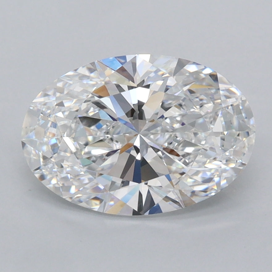 2.01 Carat Oval Shaped, Ideal Cut, D Color, FL Clarity, IGI Certified Lab Grown Diamond