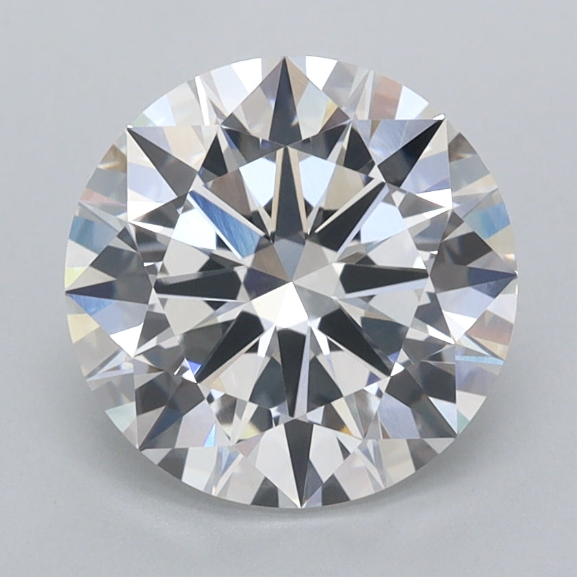 2.43 Carat Round Shaped, Ideal Cut, D Color, VVS2 Clarity, IGI Certified Lab Grown Diamond