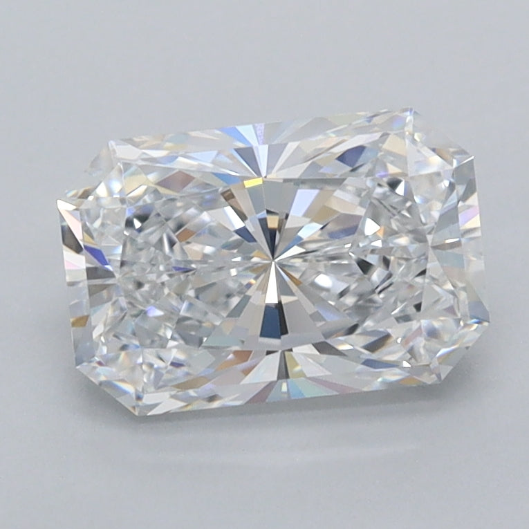 1.50 Carat Radiant Shaped, Excellent Cut, D Color, FL Clarity, IGI Certified Lab Grown Diamond