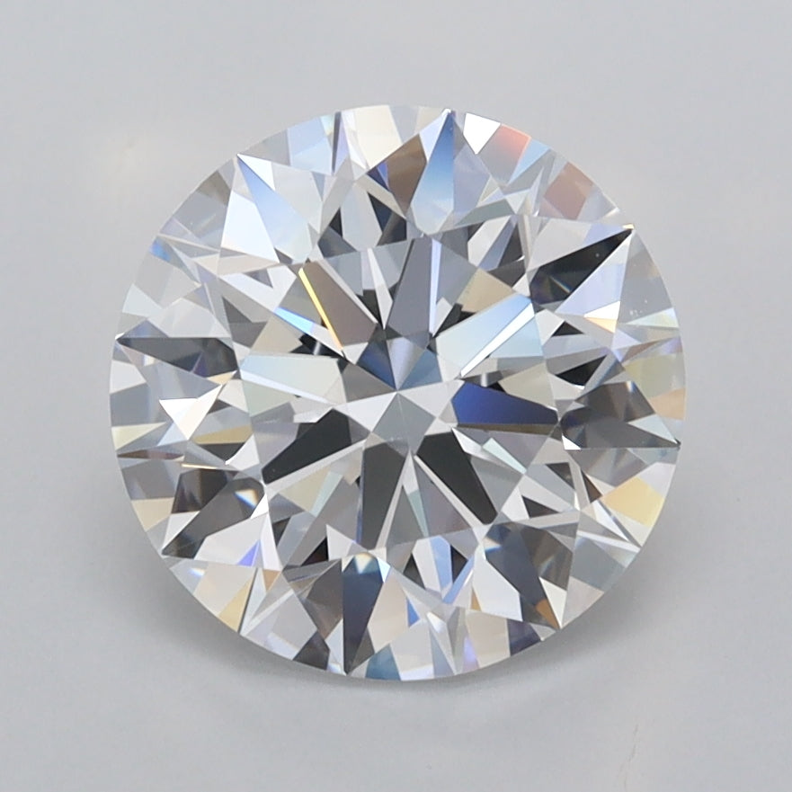 2.42 Carat Round Shaped, D Color, VVS2 Clarity, GCAL Certified Lab Grown Diamond