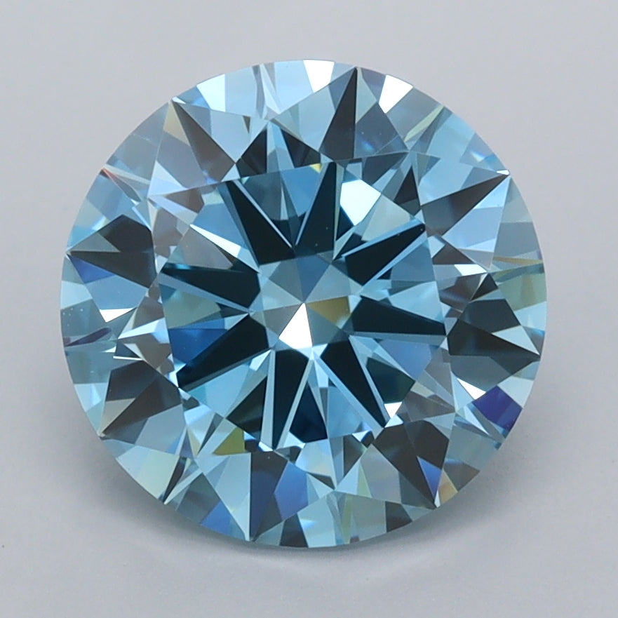 3.00 Carat Round Shaped, Excellent Cut, VVS2 Clarity, IGI Certified Lab Grown Diamond