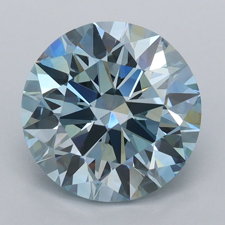 2.17 Carat Round Shaped, Ideal Cut, VVS2 Clarity, IGI Certified Lab Grown Diamond