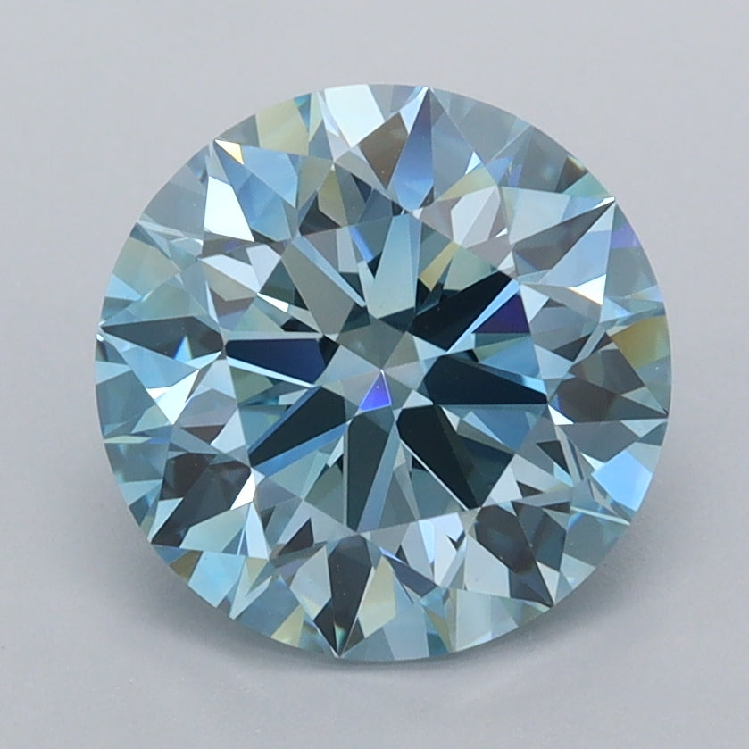 2.54 Carat Round Shaped, Ideal Cut, VVS2 Clarity, IGI Certified Lab Grown Diamond