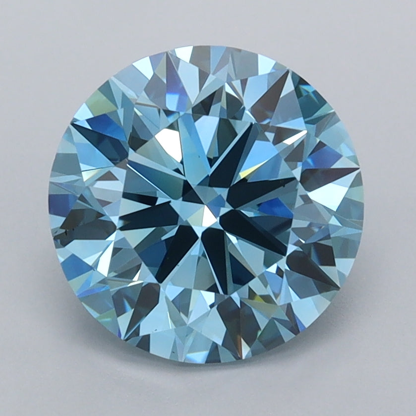 2.50 Carat Round Shaped, Ideal Cut, VS1 Clarity, IGI Certified Lab Grown Diamond