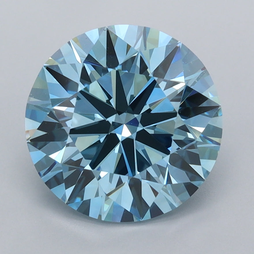 2.99 Carat Round Shaped, Ideal Cut, VVS2 Clarity, IGI Certified Lab Grown Diamond