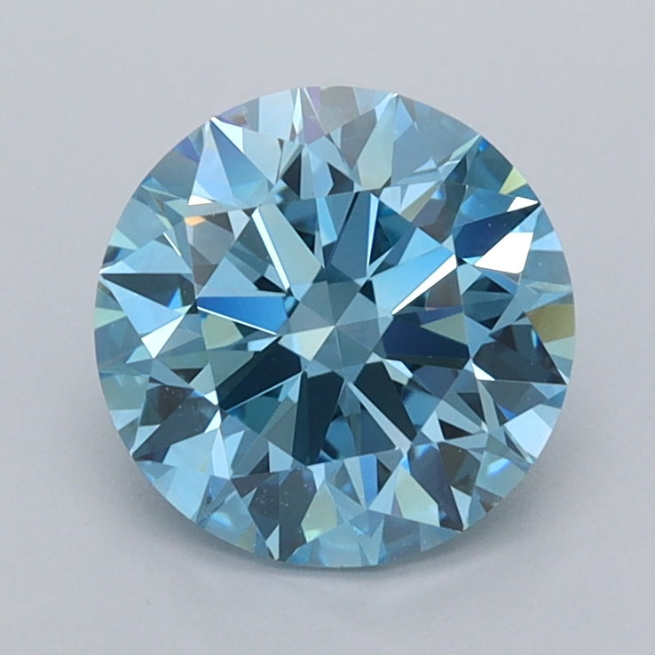 1.52 Carat Round Shaped, Ideal Cut, VVS2 Clarity, IGI Certified Lab Grown Diamond