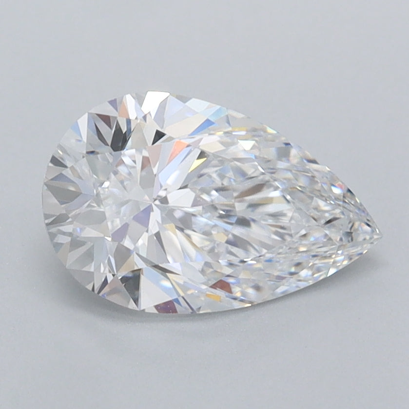 1.32 Carat Pear Shaped, Ideal Cut, D Color, VVS1 Clarity, IGI Certified Lab Grown Diamond