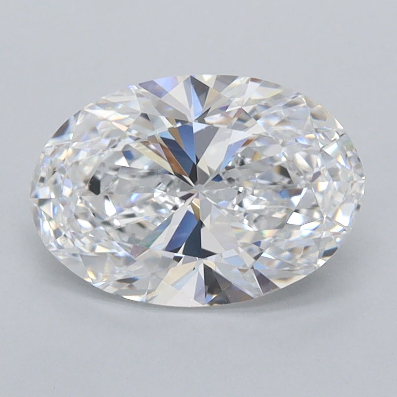 1.47 Carat Oval Shaped, Ideal Cut, D Color, FL Clarity, IGI Certified Lab Grown Diamond