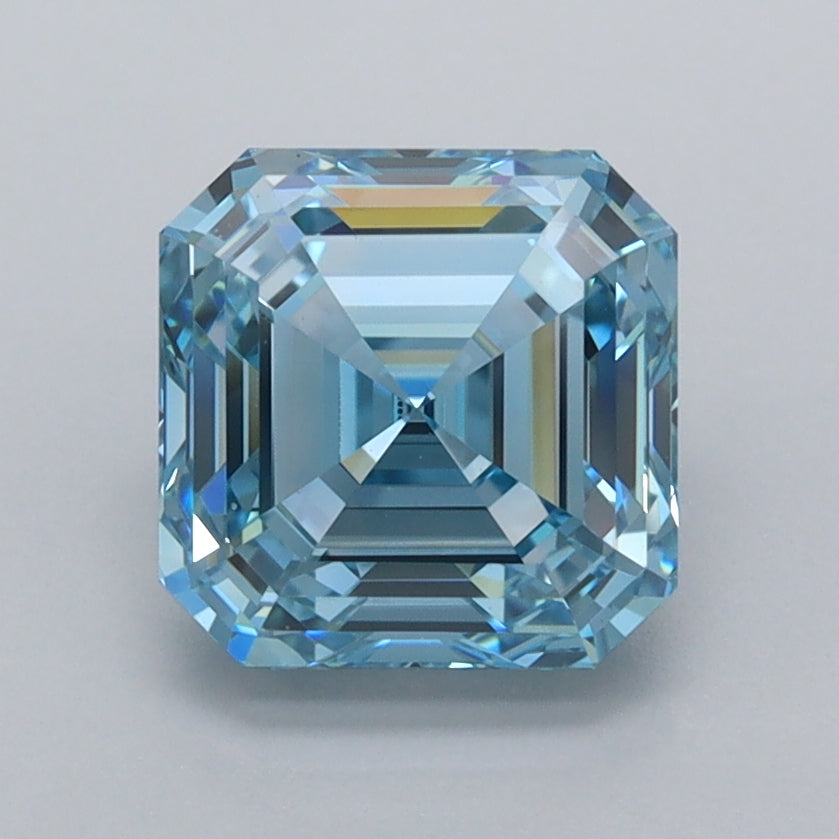 2.18 Carat Asscher Shaped, Ideal Cut, VVS1 Clarity, IGI Certified Lab Grown Diamond