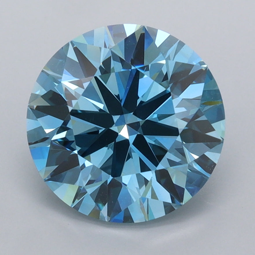 3.02 Carat Round Shaped, Ideal Cut, VVS2 Clarity, IGI Certified Lab Grown Diamond