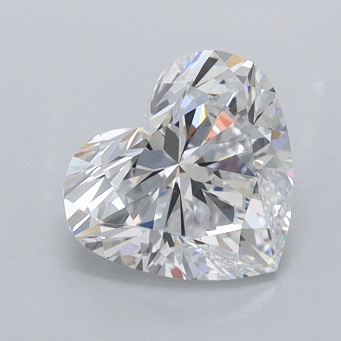 1.01 Carat Heart Shaped, Ideal Cut, D Color, VVS2 Clarity, IGI Certified Lab Grown Diamond
