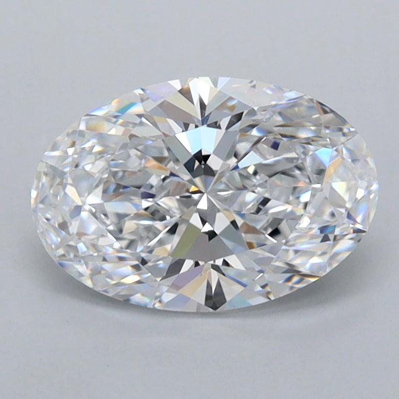 1.45 Carat Oval Shaped, Ideal Cut, D Color, FL Clarity, IGI Certified Lab Grown Diamond
