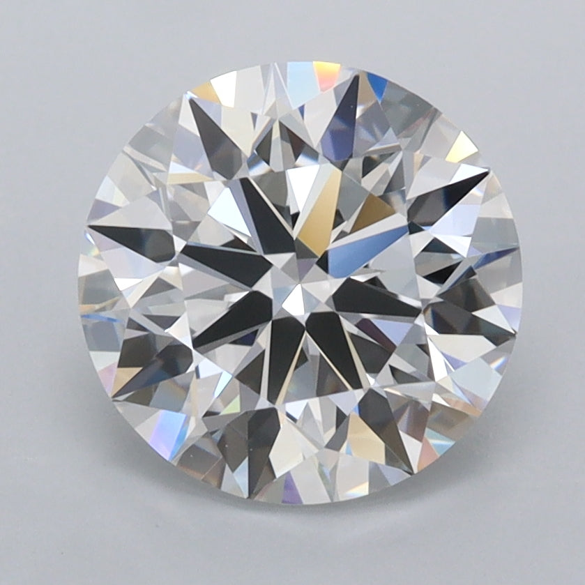 2.42 Carat Round Shaped, Ideal Cut, D Color, VVS1 Clarity, IGI Certified Lab Grown Diamond